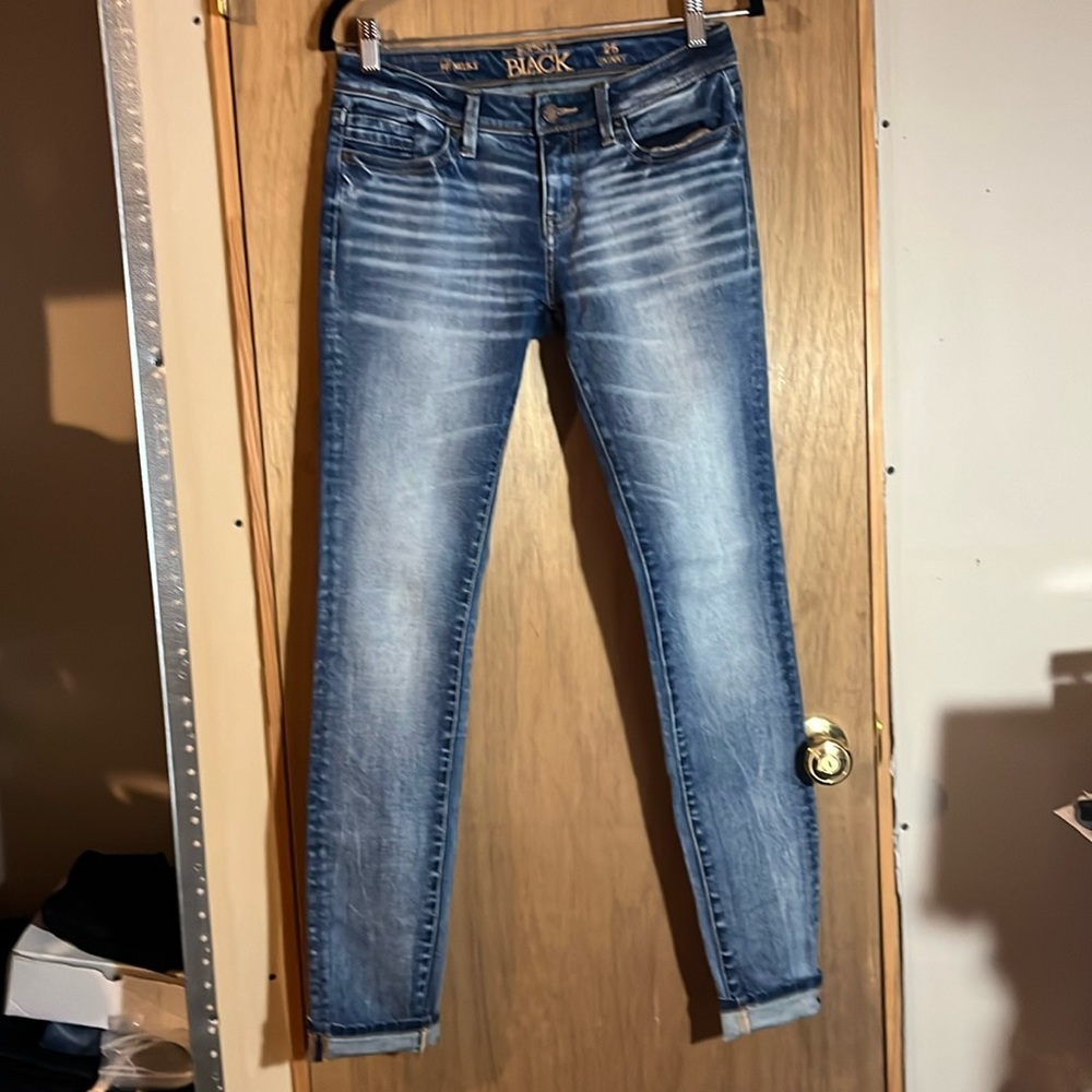 Women’s Buckle Black skinny jeans fit no. 53, 25x32, preowned, very good cond
